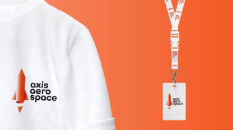 axis aerospace logo and brand design