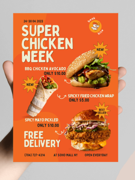 fast food flyer