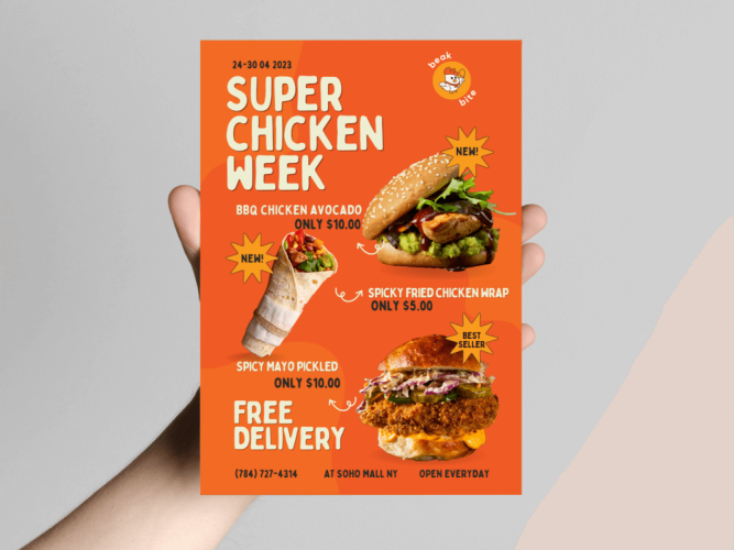 fast food flyer